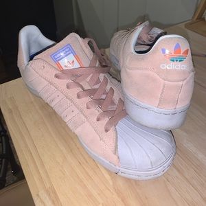 Pink and White Casual Adidas Sneakers